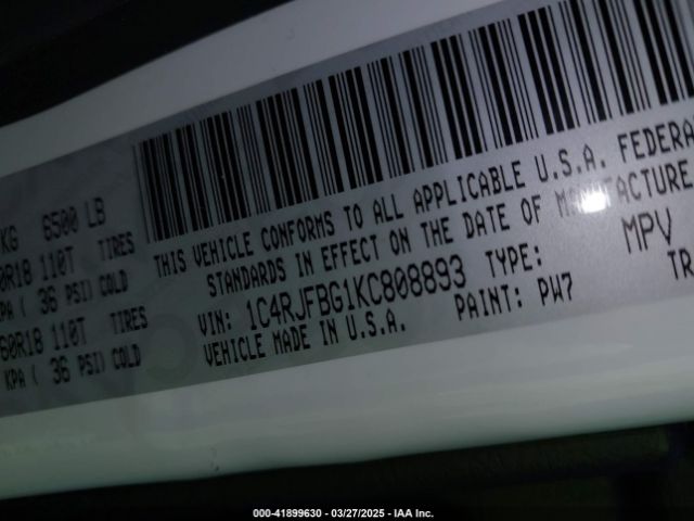 1C4RJFBG1KC808893 Jeep Grand Cherokee Limited 4x4