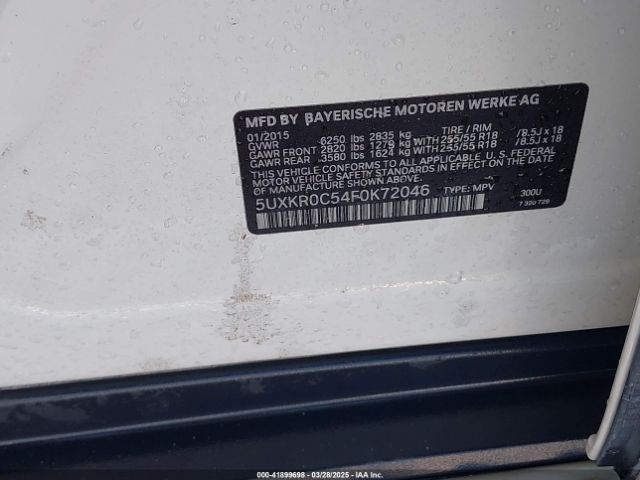 5UXKR0C54F0K72046 BMW X5 Xdrive35i