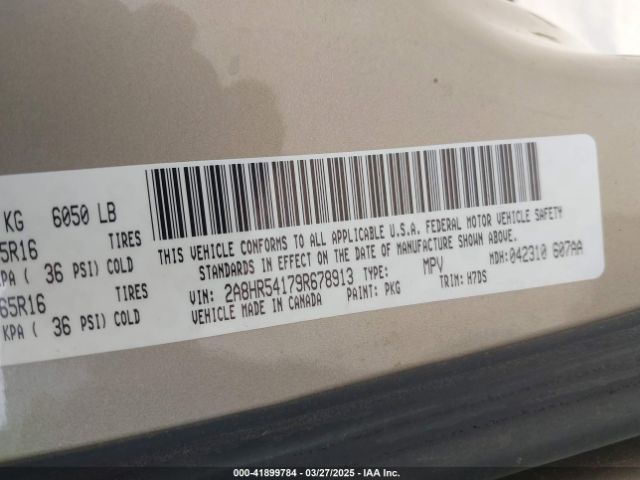 2009 CHRYSLER TOWN & COUNTRY 2A8HR54179R678913 Photo 8