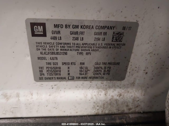 Buick Encore Preferred Ii 2018 KL4CJFSB9JB531290 Image 9