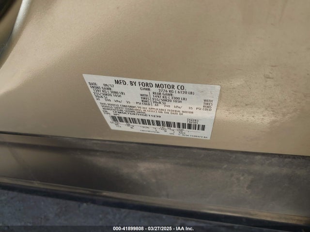 Ford EXPLORER XLT 2017 1FM5K7D87HGE11239 Image 9