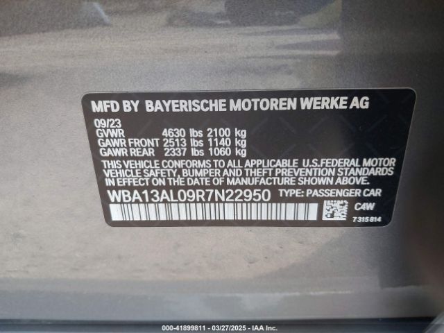 WBA13AL09R7N22950 BMW 2024