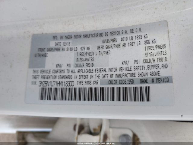 3MZBN1U71HM118300 Mazda Mazda3 Sport