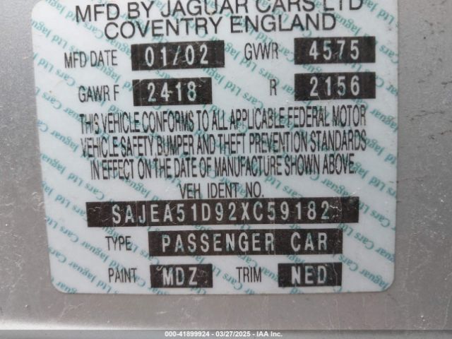 2002 JAGUAR X-TYPE SAJEA51D92XC59182 Photo 8