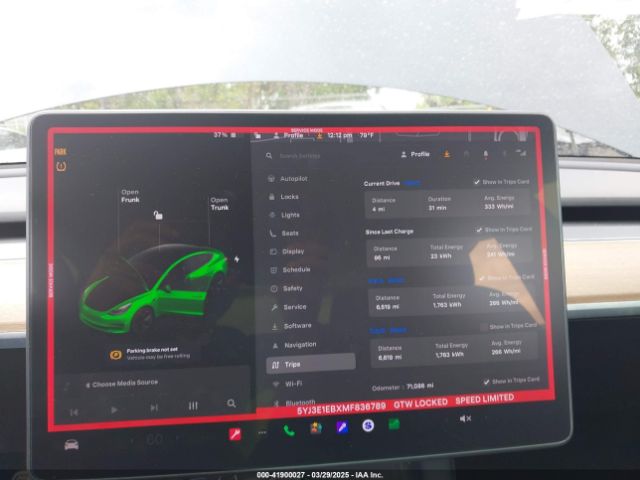 5YJ3E1EBXMF836789 Tesla Model 3 Long Range Dual Motor All-wheel Drive