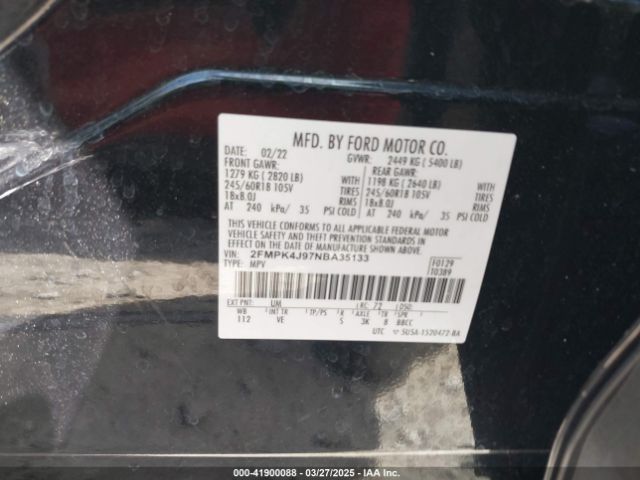 2022 FORD EDGE 2FMPK4J97NBA35133 Photo 8