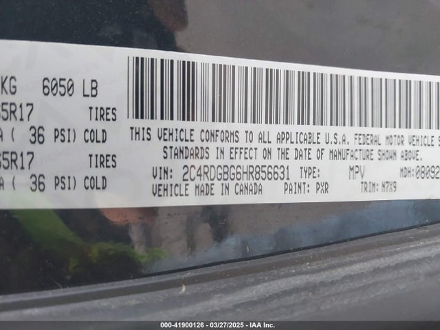 Dodge Grand Caravan Se Plus 2017 2C4RDGBG6HR856631 Image 9