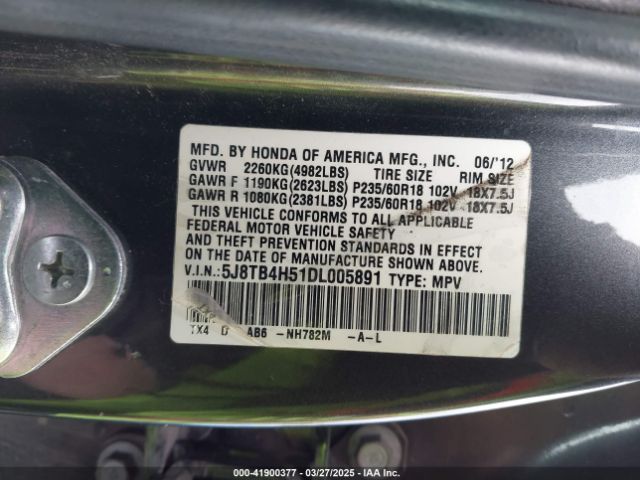 2013 ACURA RDX 5J8TB4H51DL005891 Photo 8