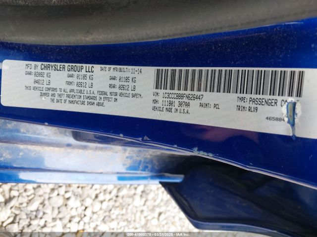 1C3CCCBB8FN626447 Chrysler 200 S