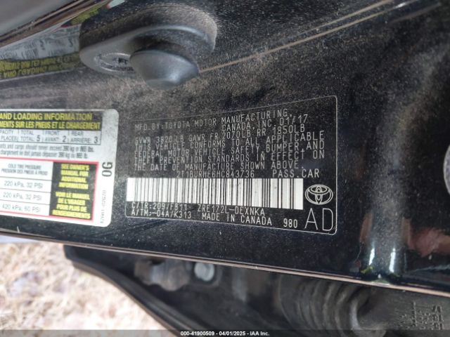 2T1BURHE6HC843736 Toyota COROLLA LE