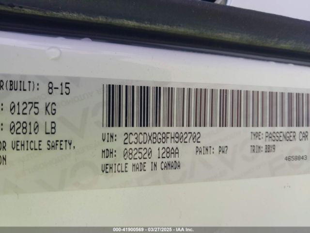 2C3CDXBG8FH902702 Dodge Charger Se
