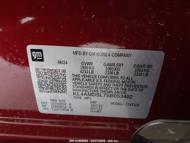 KL4AMDSL7SB053402 Buick Encore Gx Sport Touring Fwd