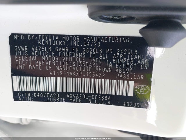 4T1S11AKXPU155472 Toyota CAMRY SE