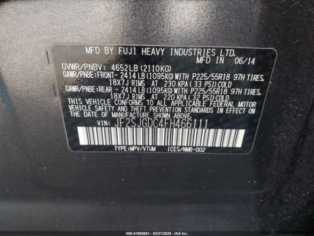 JF2SJGDC4FH466111 Subaru Forester 2.0xt Premium