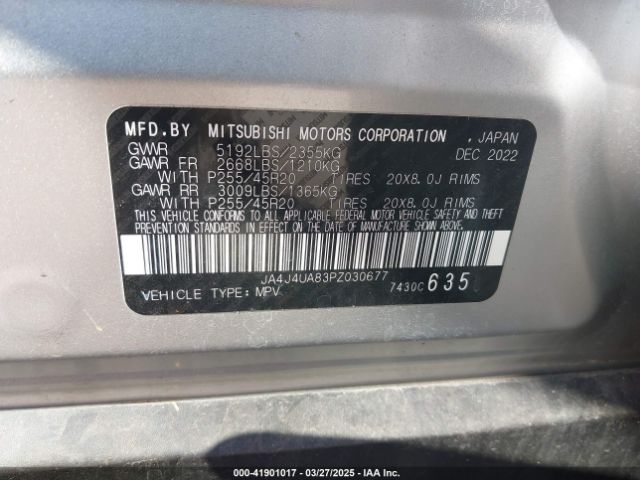 2023 MITSUBISHI OUTLANDER JA4J4UA83PZ030677 Photo 8