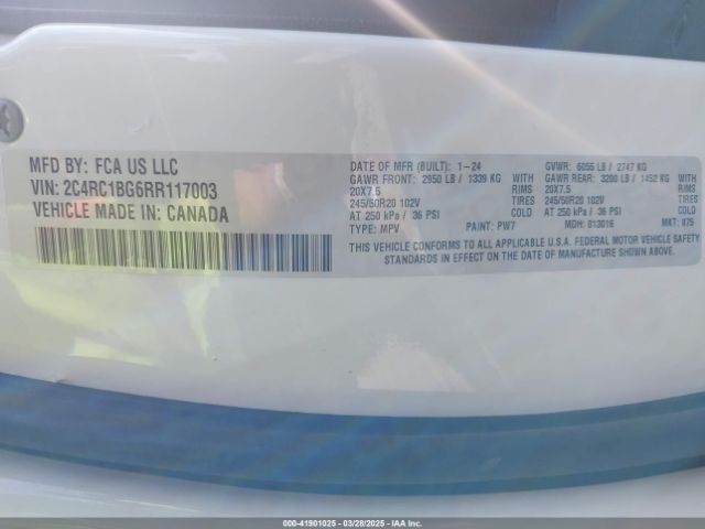 2C4RC1BG6RR117003 Chrysler Pacifica Touring L
