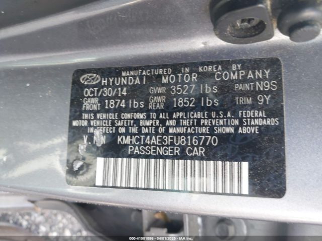 KMHCT4AE3FU816770 Hyundai ACCENT GLS