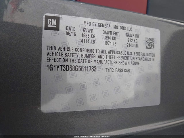 1G1YT3D68G5611782 Chevrolet Corvette Z06
