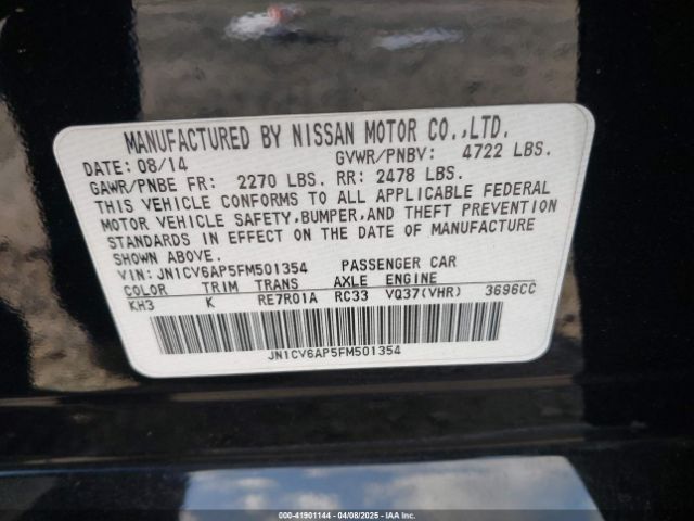 JN1CV6AP5FM501354 Infiniti Q40