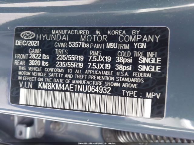 KM8KM4AE1NU064932 Hyundai IONIQ 5 SE