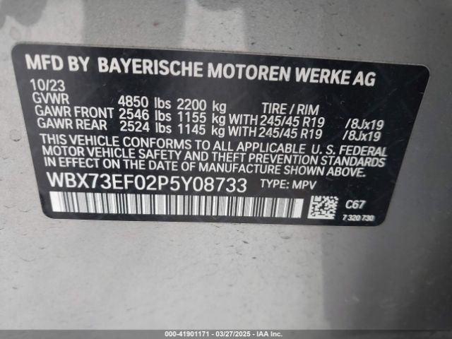 WBX73EF02P5Y08733 BMW X1 Xdrive28i