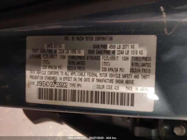 JM3KE4CY2G0839202 Mazda Cx-5 Touring