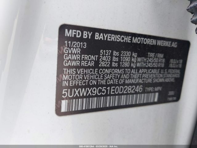 5UXWX9C51E0D28246 BMW X3 Xdrive28i