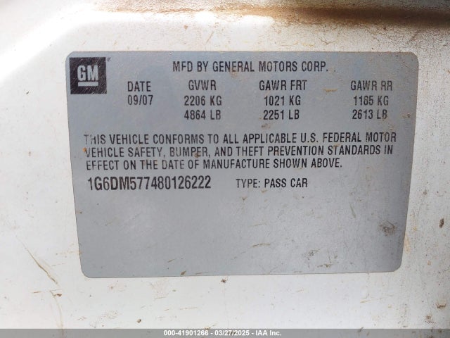 2008 CADILLAC CTS 1G6DM577480126222 Photo 8