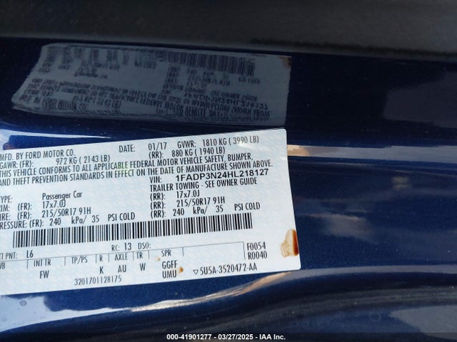 1FADP3N24HL218127 Ford Focus Titanium