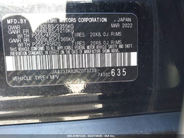 JA4J3TA82NZ073739 Mitsubishi Outlander Es 2.5 2wd