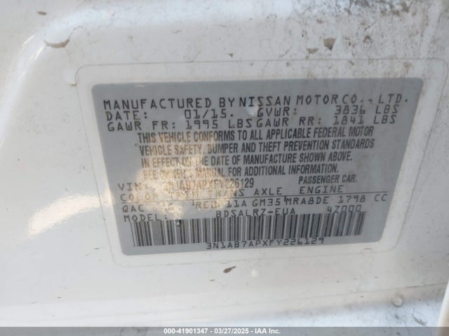 3N1AB7APXFY226129 Nissan SENTRA SR