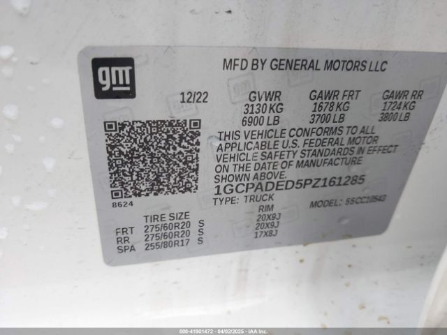1GCPADED5PZ161285 Chevrolet Silverado 1500 2wd  Short Bed Rst