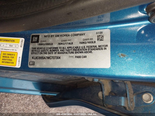 Chevrolet Spark Fwd Ls Automatic 2021 KL8CB6SA7MC707304 Image 9