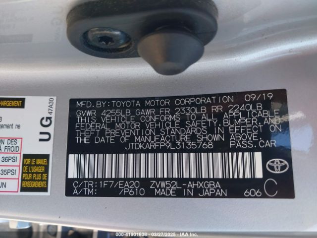 JTDKARFP9L3135768 Toyota Prius Prime Xle