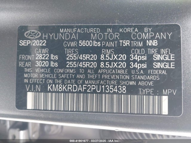 KM8KRDAF2PU135438 Hyundai Ioniq 5 Limited