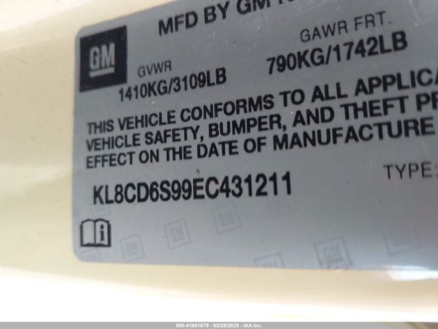 KL8CD6S99EC431211 Chevrolet Spark 1lt Auto