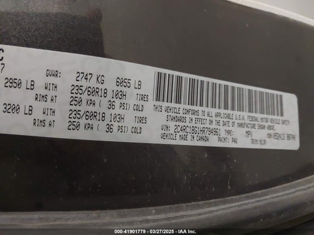 2C4RC1BG1HR794961 Chrysler Pacifica Touring-l