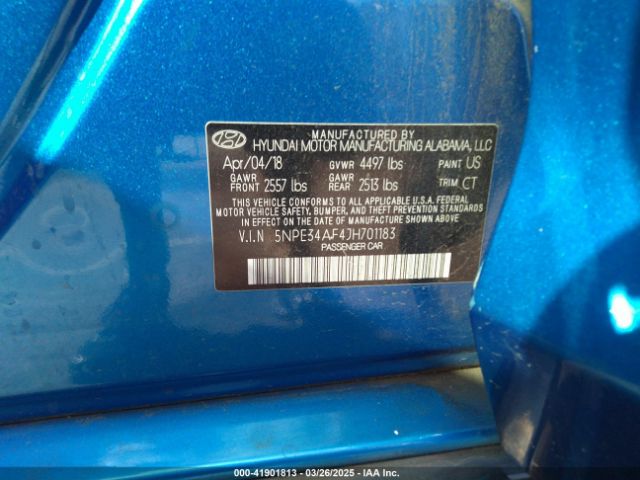 5NPE34AF4JH701183 Hyundai Sonata Sport+