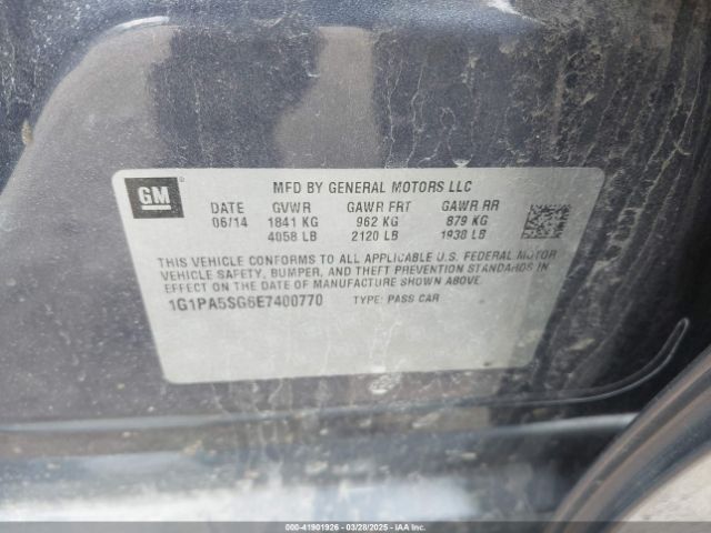 1G1PA5SG6E7400770 Chevrolet Cruze Ls Auto
