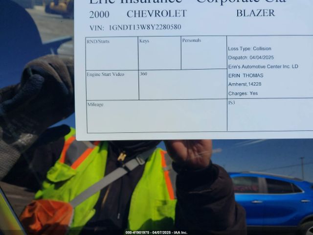 2000 CHEVROLET BLAZER 1GNDT13W8Y2280580 Photo 8