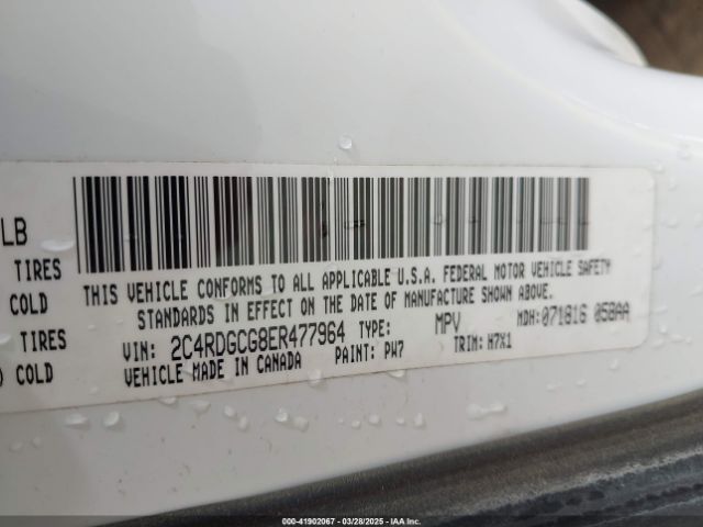 2C4RDGCG8ER477964 Dodge Grand Caravan Sxt