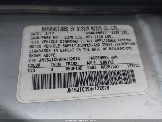 JN1BJ1CR9HW132076 Nissan Rogue Sport Sv