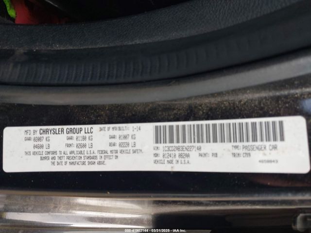 1C3CDZAB3EN227140 Dodge AVENGER SE