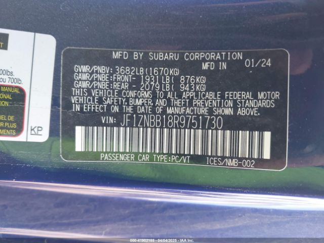 JF1ZNBB18R9751730 Toyota GR86