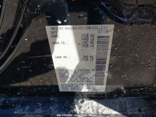 1N4BL4BWXLC264683 Nissan Altima S Intelligent Awd