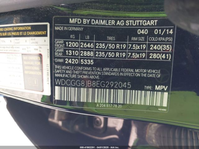 2014 MERCEDES-BENZ GLK 350 WDCGG8JB8EG292045 Photo 8