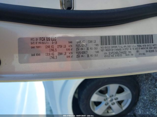 3C4PDCAB9JT444292 Dodge JOURNEY SE