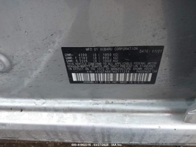 2021 SUBARU IMPREZA 4S3GTAB67M3711258 Photo 8