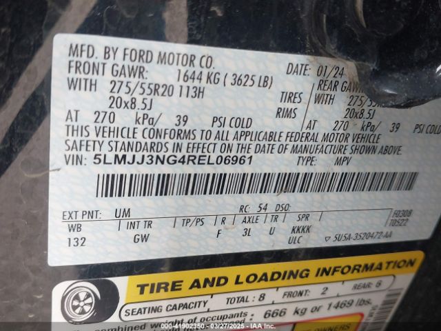 5LMJJ3NG4REL06961 Lincoln Navigator Premiere L