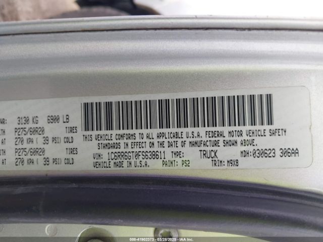 1C6RR6GT0FS638611 RAM 1500 Big Horn